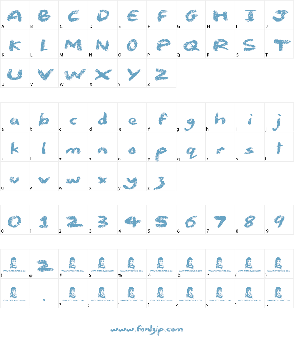 Chalk Stick Font Character